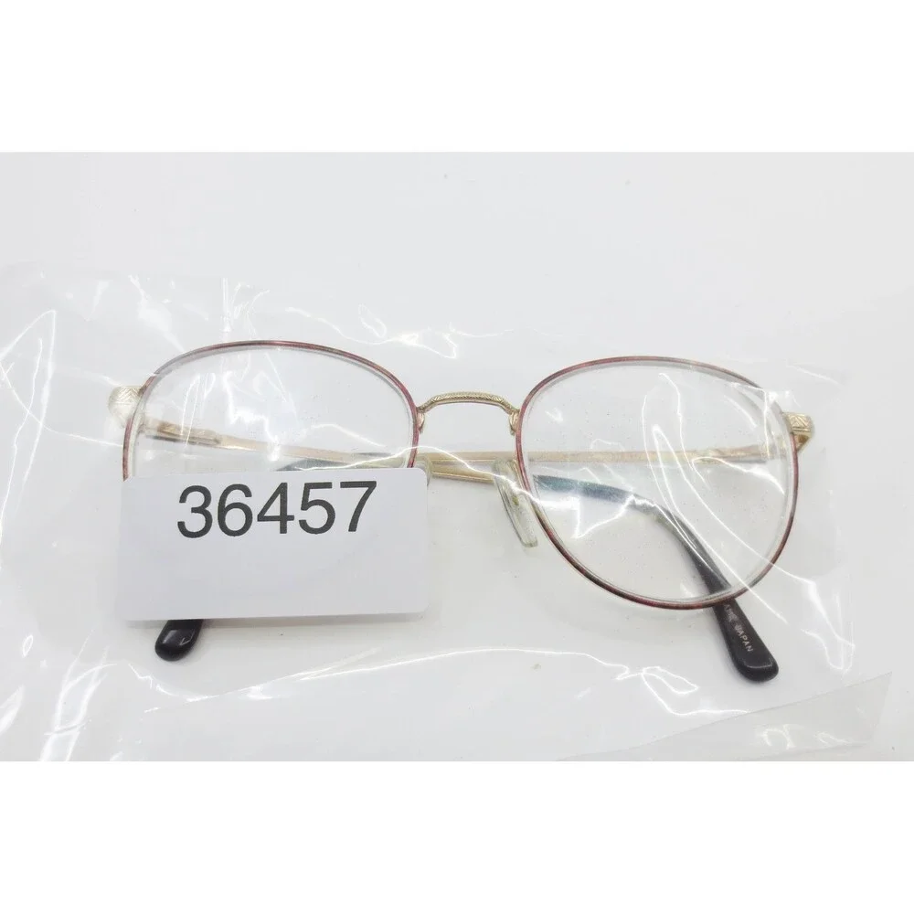 Swank Eyewear Marcy 516-842 Gold Oval Eyeglass Frames 52-18-140 Vintage Style